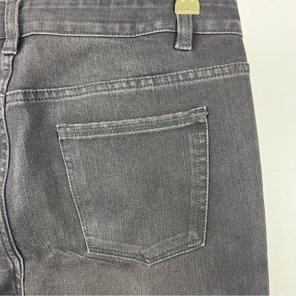 Soft Surroundings Rhinestone Front Jeans Womens 10P Black High Rise Skinny Pants - Picture 8 of 11